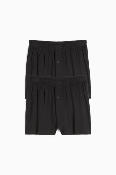 Bărbați - Multipack 2 perechi - boxeri - jerseu - negru