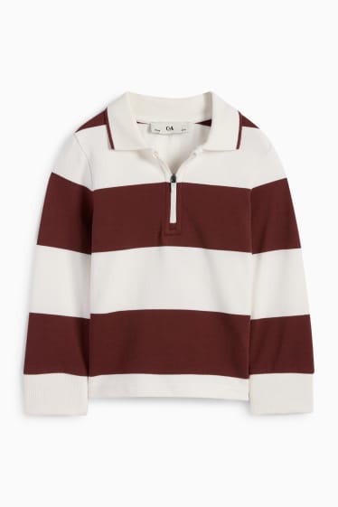 Copii - Băieți - Tricou polo - cu dungi - alb-crem