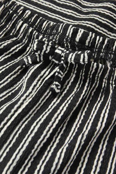 Copii - Fete - Pantaloni din jerseu - palazzo cu dungi - structurați - negru / alb