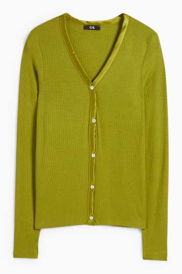 Femei - Cardigan tricotat - verde