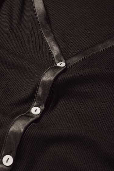 Dámské - Pletený kardigan - černá