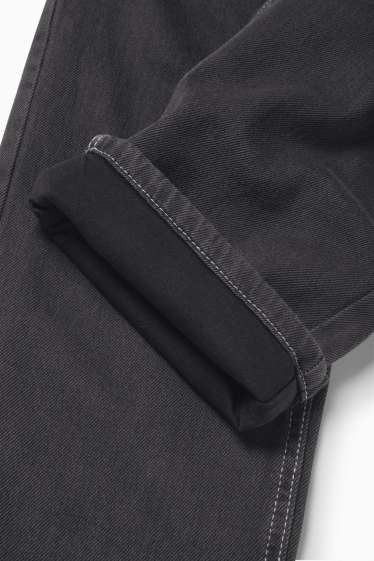 Copii - Băieți - Loose fit jeans - jeans termoizolanți - negru