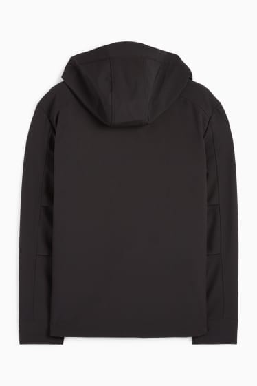 Bărbați - Geacă softshell cu glugă - rezistentă la apă - 4 Way Stretch - negru