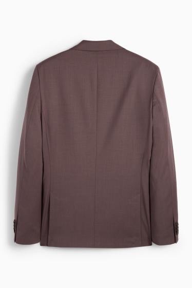 Bărbați - Sacou modular cu conținut de lână pură - slim fit - stretch - bordo