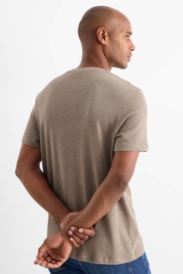 Herren - T-Shirt - Regular Fit - taupe