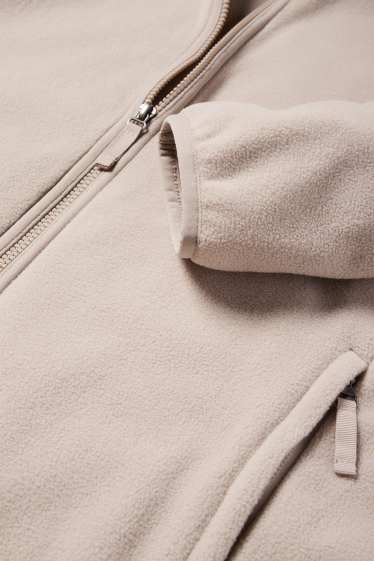 Femei - Hanorac de fleece cu fermoar - bej