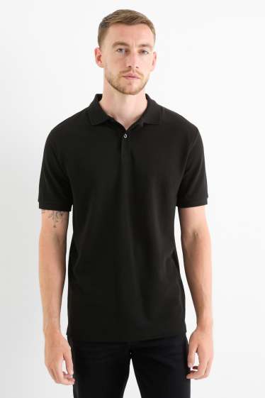 Bărbați - Tricou polo - regular fit - negru