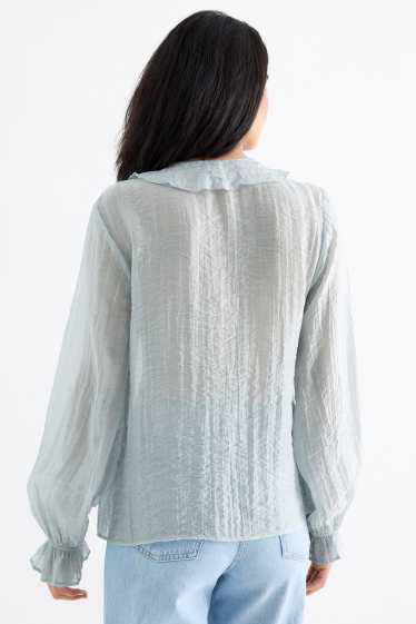Women - Blouse - light blue
