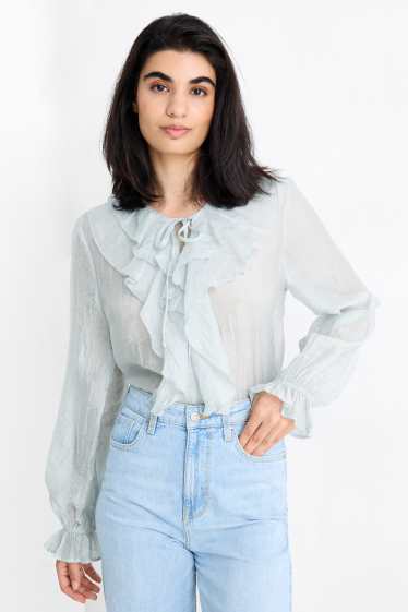 Women - Blouse - light blue