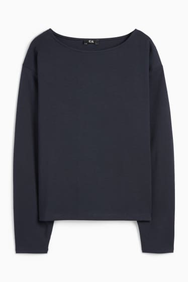 Dames - Longsleeve - donkerblauw