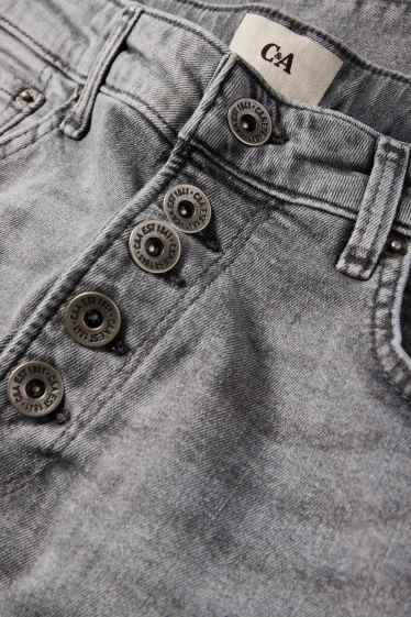 Dámské - Boyfriend jeans - mid waist - džíny - světle šedé