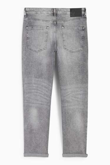 Dámské - Boyfriend jeans - mid waist - džíny - světle šedé