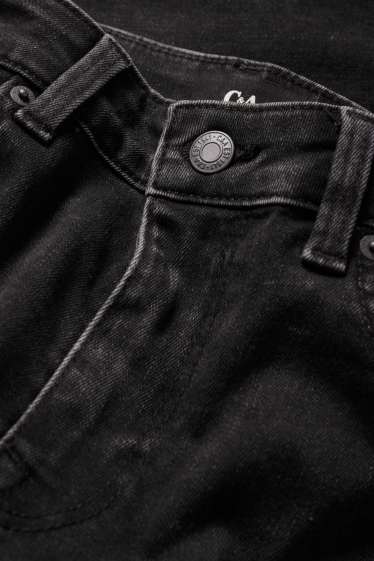 Femei - Flared jeans - talie medie - LYCRA® - denim-gri închis