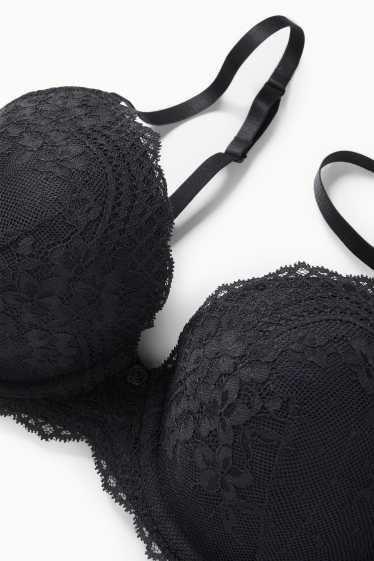 Femei - Sutien cu armătură - FULL COVERAGE - vătuit - negru