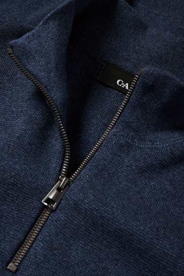 Herren - Pullover - strukturiert - dunkelblau
