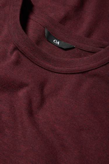 Heren - Longsleeve - bordeaux