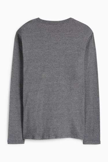 Bărbați - Tricou cu mânecă lungă - gri