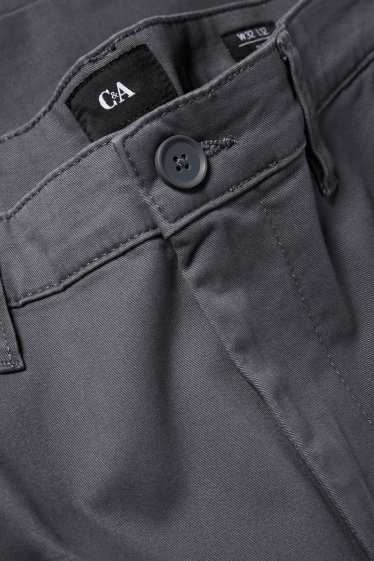 Bărbați - Chino - slim fit - gri închis