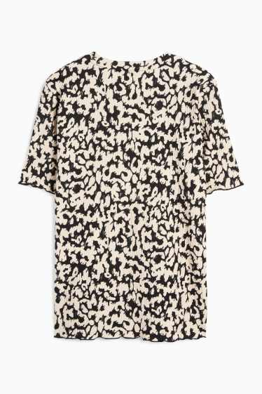 Femei - Tricou - regular fit - imprimeu de leopard - negru / nej