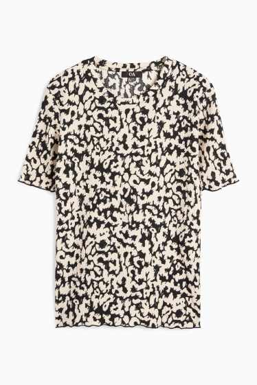 Femei - Tricou - regular fit - imprimeu de leopard - negru / nej