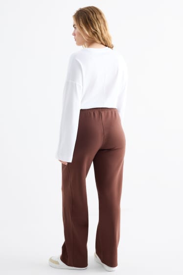 Femei - Pantaloni de trening - maro închis