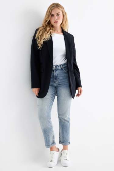 Femei - Boyfriend jeans - talie medie - LYCRA® - denim-albastru deschis