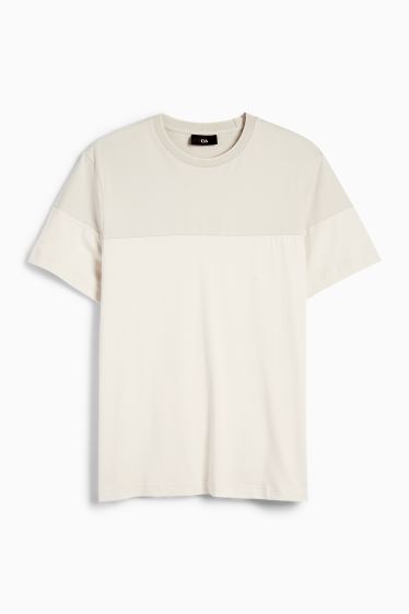 Uomo - T-shirt - regular fit - beige
