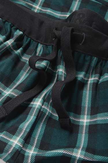 Bărbați - Pantaloni de pijama - în carouri - verde închis