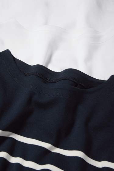 Femei - Multipack 2 buc. - tricou cu mânecă lungă - albastru închis / alb