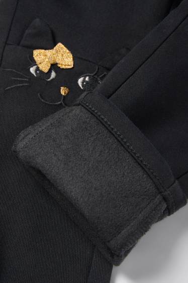 Copii - Fete - Pisică - skinny jeans - negru