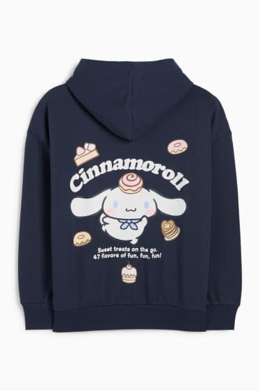 Copii - Fete - Cinnamoroll - hanorac cu fermoar și glugă - albastru închis