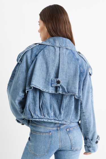 Femei - Jachetă crop din denim - denim-albastru