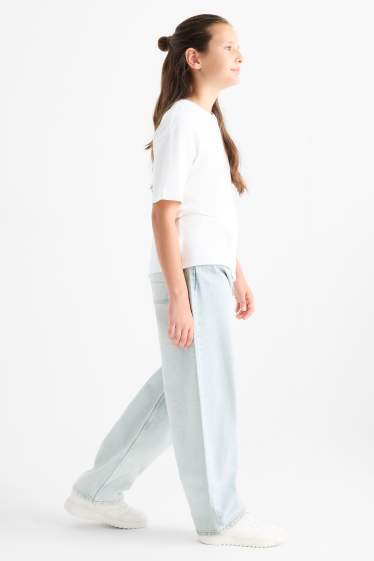 Copii - Fete - Balloon jeans - denim-albastru deschis