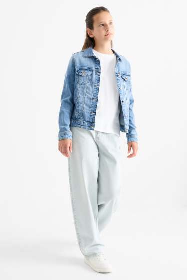 Copii - Fete - Balloon jeans - denim-albastru deschis