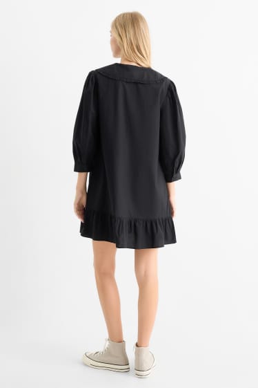 Femei - Rochie tip bluză - negru