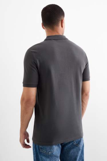 Bărbați - Tricou polo - regular fit - gri închis