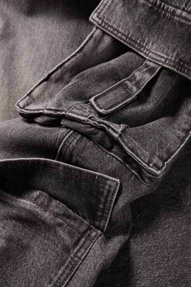 Copii - Fete - Cargo jeans - denim-gri