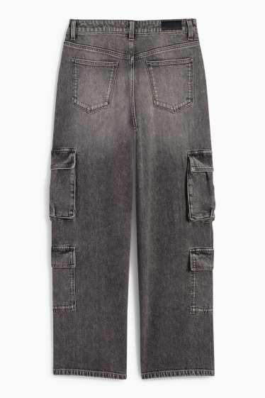 Copii - Fete - Cargo jeans - denim-gri