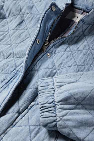 Femei - Jachetă matlasată din denim - denim-albastru deschis