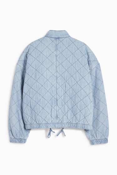 Femei - Jachetă matlasată din denim - denim-albastru deschis