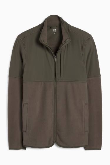 Bărbați - Jachetă de fleece - verde închis