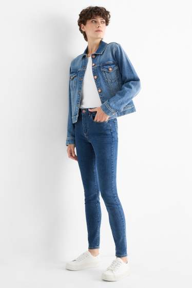Femei - Multipack 2 perechi - jegging jeans - talie înaltă - albastru / negru