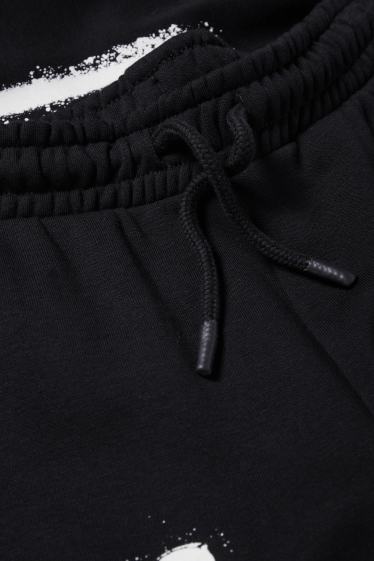 Copii - Băieți - Halloween - schelet - pantaloni de trening - Glow in the dark - negru