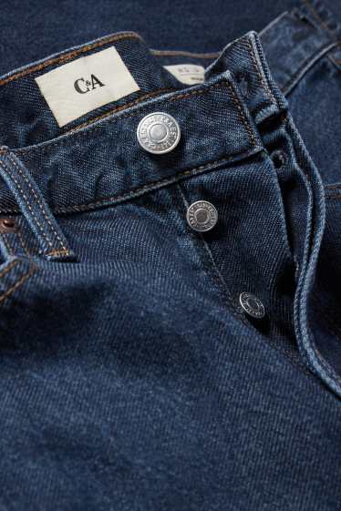 Bărbați - Regular jeans cu fentă cu nasturi - denim-albastru
