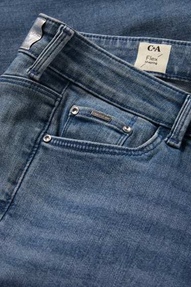 Femei - Slim jeans - talie medie - jeans modelatori - LYCRA® - denim-albastru deschis