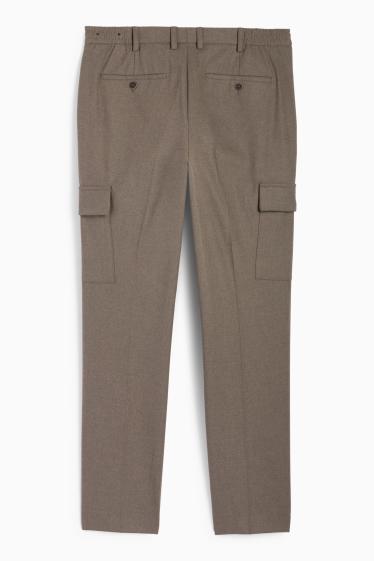 Bărbați - Pantaloni modulari din flanel - slim fit - Flex - taupe