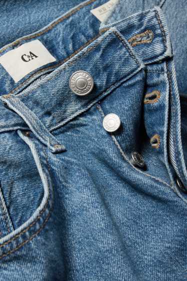 Bărbați - Regular jeans cu fentă cu nasturi - denim-albastru