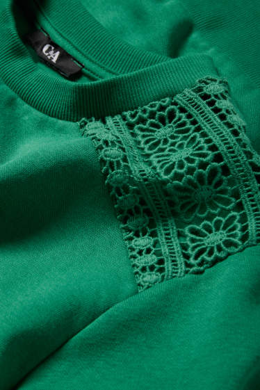 Femei - Bluză de molton - verde