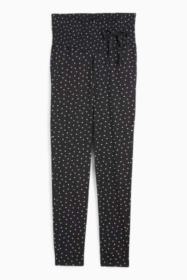 Femei - Pantaloni de pijama gravide - cu model - negru