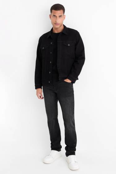 Bărbați - Straight jeans - LYCRA® - denim-gri închis